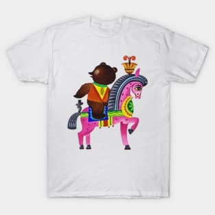 Bear on the hourse T-Shirt
